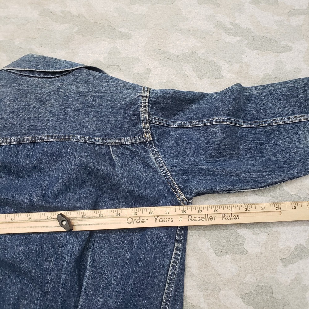 Vintage Levis Trucker Jacket Men 36 Blue Type 1 Big E Selvedge Buckle Back USA - Picture 11 of 16